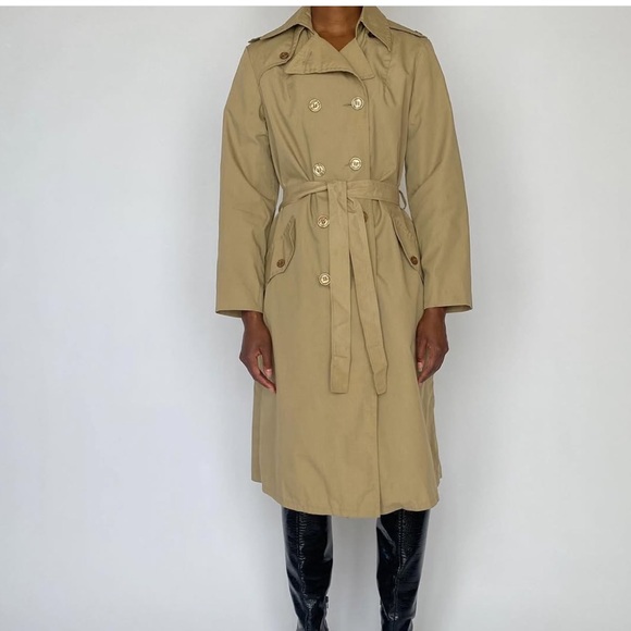 Vintage Jackets & Blazers - Vintage Tan Trench Coat